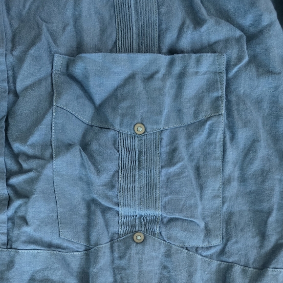 Havana By Statements Ocean Blue Short-Sleeve Button-Down Shirt - XXL - Picture 4 of 6